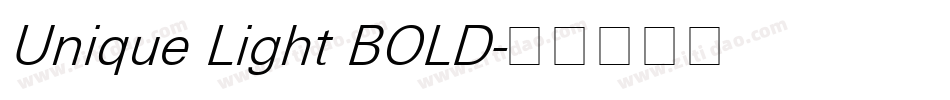Unique Light BOLD字体转换